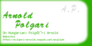 arnold polgari business card